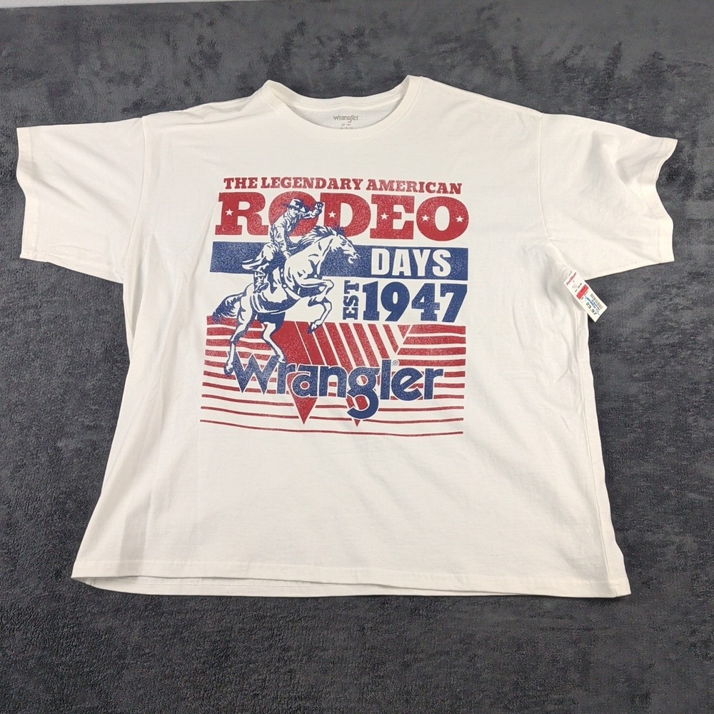 NWT Wrangler Retro XL Women's T-Shirt American Rodeo 1947 USA Cowboy Western - Picture 2 of 3